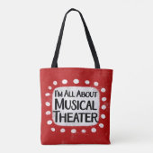 Alles über Musical Theater Tote Tag Tasche (Rückseite)