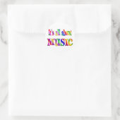 Alles über Musik Runder Aufkleber (Tasche)
