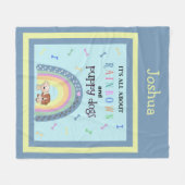 Alles über Regenbogen und Hunde Fleecedecke (Vorderseite (Horizontal))