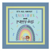 Alles über Regenbogen und Hunde Poster (Vorderseite)