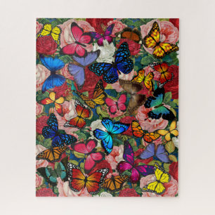 Alles über Schmetterlinge und Rose Butterfly Desi Puzzle