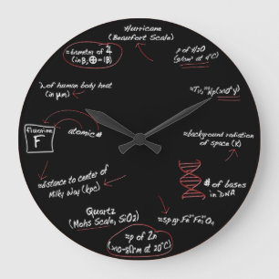 Alles über Science Geek Match Wall Clock Wohngesta Große Wanduhr
