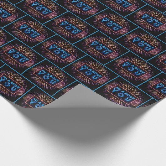 Alles über Sie Neuling mit Fireworks Geschenkpapier (Ecke)