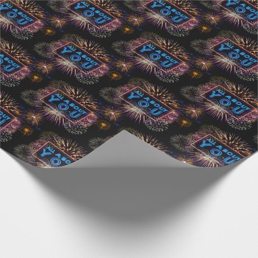 Alles über Sie Neuling mit Fireworks Geschenkpapier (Ecke)