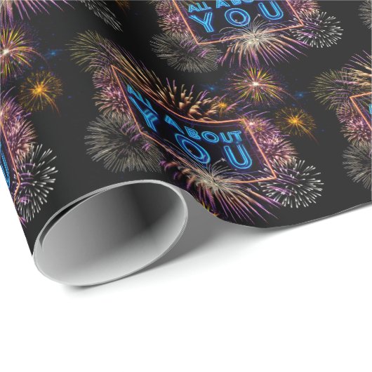 Alles über Sie Neuling mit Fireworks Geschenkpapier (Rolleneckpunkt)