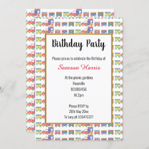 Alles über Züge zum Geburtstag Einladung