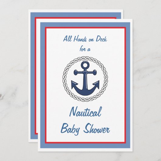 Alles übergibt SeeBabyparty-Einladungen Einladung (Vorne/Hinten)