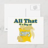 Alles und ein Beutel Chips Postkarte (Vorne/Hinten)
