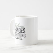 Alles verändernde Lehrerin Inspirierend Kaffeetasse (Vorderseite Links)
