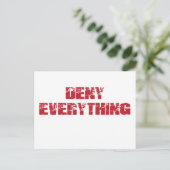 Alles verweigern postkarte (Stehend Vorderseite)