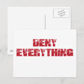 Alles verweigern postkarte (Vorne/Hinten)