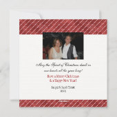 Alles verwirrt, Schneemann mit Weihnachtsbaumleuch Feiertagskarte (Rückseite)