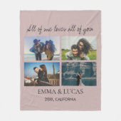 Alles von mir liebt alles an dir Fotocollage Fleecedecke (Vorderseite)