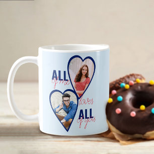 Alles von mir liebt alles von dir 4 Herz Foto Blau Kaffeetasse