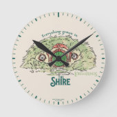 Alles wächst in DER GRAFschaft™ Runde Wanduhr (Vorderseite)