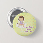 Alles wächst mit der Liebe Fairy Button (Vorne & Hinten)