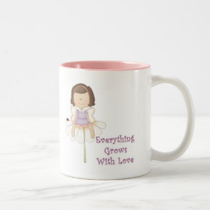 Alles wächst mit der Liebe Fairy Zweifarbige Tasse