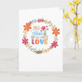 Alles wächst mit Liebe Karte (Gelbe Blume)