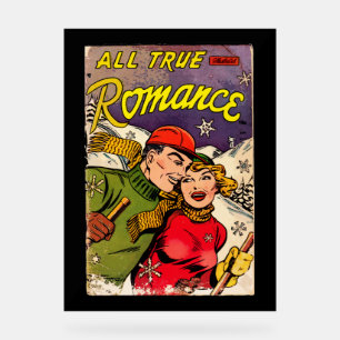 Alles Wahre Romance #3 - Vintages Comic-Buch Acrylschild