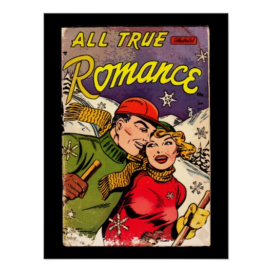 Alles Wahre Romance #3 - Vintages Comic-Buch Poster (Vorderseite)
