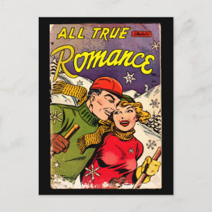 Alles Wahre Romance #3 - Vintages Comic-Buch Postkarte