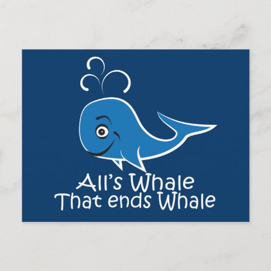 Alles Wal, der den Wal beendet - Funny Card Postkarte (Vorderseite)