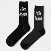 Alles, was Bagel liebt, ist wie Bagels minimalisti Socken (Linkes Detail)