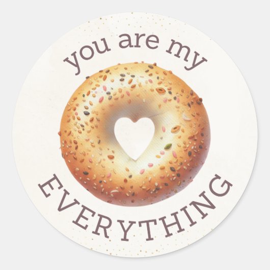 Alles, was Bagel mit "You Are My Everything" besän Runder Aufkleber (Vorderseite)
