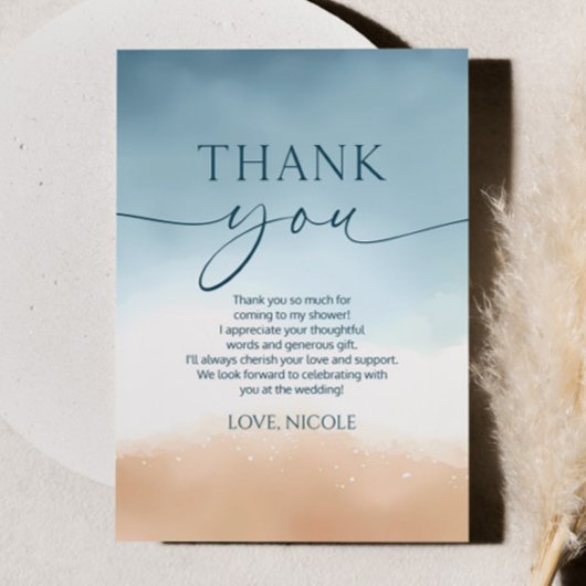 Alles, was das Meer ist Liebe Ocean Beach Shore Br Dankeskarte