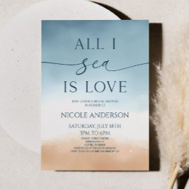 Alles, was das Meer ist Liebe Ocean Beach Shore Br Einladung