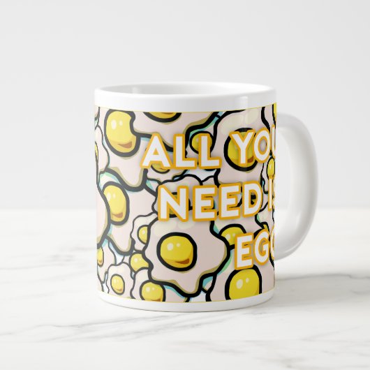 alles, was du brauchst, Ei Jumbo-Tasse (Vorderseite Rechts)