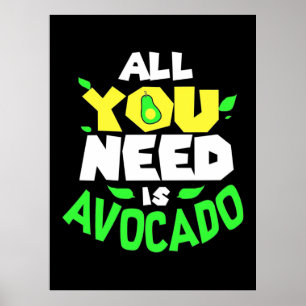 Alles was du brauchst ist Avocado Poster