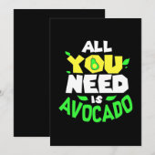 Alles was du brauchst ist Avocado Save The Date (Vorne/Hinten)
