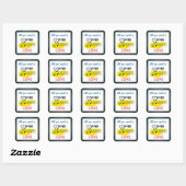 Alles was du brauchst ist Coffee Square Aufkleber (Blatt)