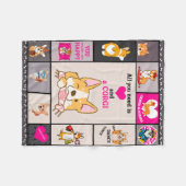 Alles was du brauchst ist Corgi Blanket Fleecedecke (Vorderseite (Horizontal))