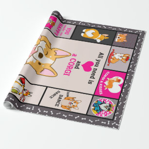 Alles was du brauchst ist Corgi Blanket Geschenkpapier