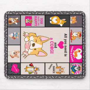Alles was du brauchst ist Corgi Blanket Mousepad