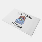 Alles, was du brauchst, ist das Mittagessen Fußmatte (Schrägansicht)