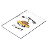 Alles, was du brauchst, ist das Mittagessen Notizblock (Linke Seite)