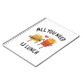 Alles, was du brauchst, ist das Mittagessen Notizblock (Linke Seite)