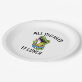 Alles, was du brauchst, ist das Mittagessen Pappteller (Schrägansicht)