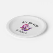 Alles, was du brauchst, ist das Mittagessen Pappteller (Schrägansicht)