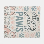 Alles, was du brauchst, ist das Pfoten-Decken Fleecedecke (Vorderseite (Horizontal))