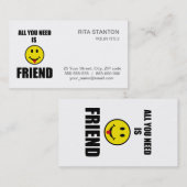 Alles, was du brauchst, ist ein Freund Visitenkarte (Vorne/Hinten)