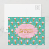 Alles, was du brauchst, ist Eis Postkarte (Vorne/Hinten)