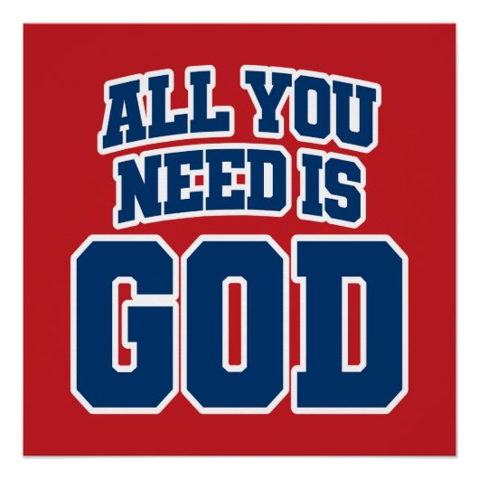 Alles, was du brauchst, ist Gott Poster (Vorderseite)