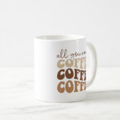 Alles, was du brauchst, ist Kaffee. Kaffeetasse (VorderseiteRechts)