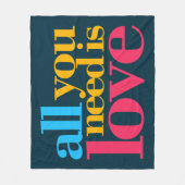 Alles was du brauchst ist Liebe Fleecedecke (Vorderseite)