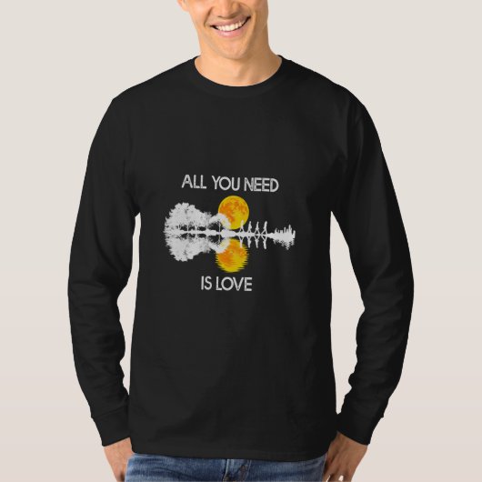 Alles was du brauchst ist Liebe Gitarre Lake Shado T-Shirt (Vorderseite)