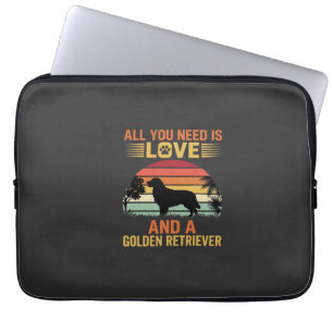 Alles was du brauchst ist Liebe Golden Retriever Laptopschutzhülle